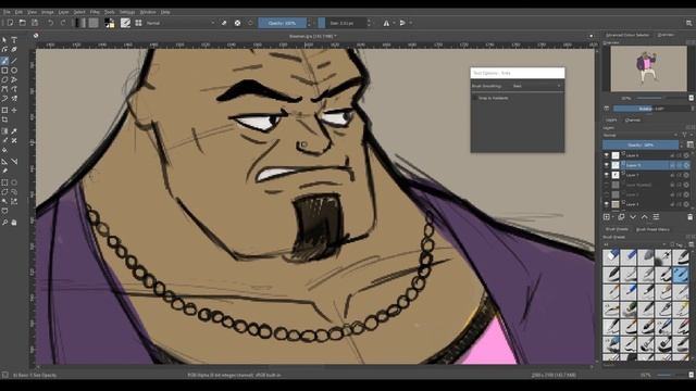 "BOSSMAN" Concept Art with Krita! (Black Curtain Progress) смотреть онлайн