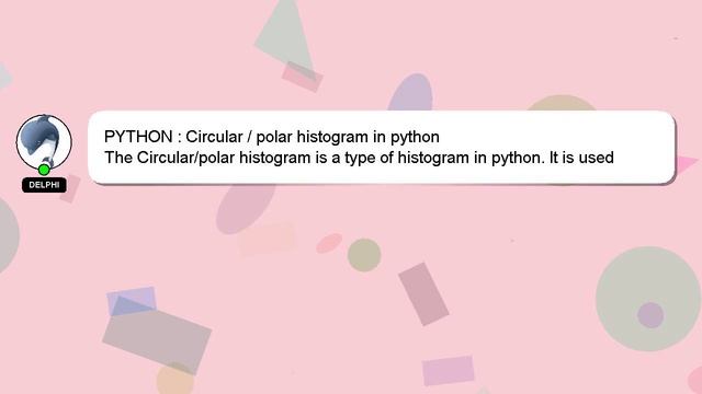 PYTHON : Circular / polar histogram in python смотреть онлайн