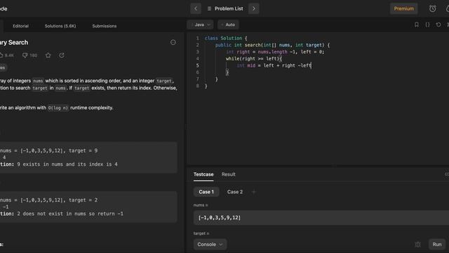 LeetCode704題_Binary Search (Java) смотреть онлайн