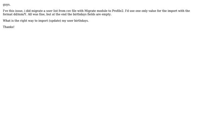 Drupal: Birthdays migrate to Profile2 смотреть онлайн
