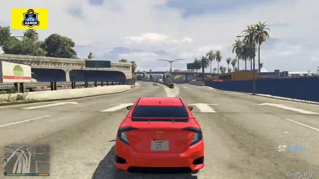 GTA 5 -Honda Civic car offroad Driving Gameplay смотреть онлайн
