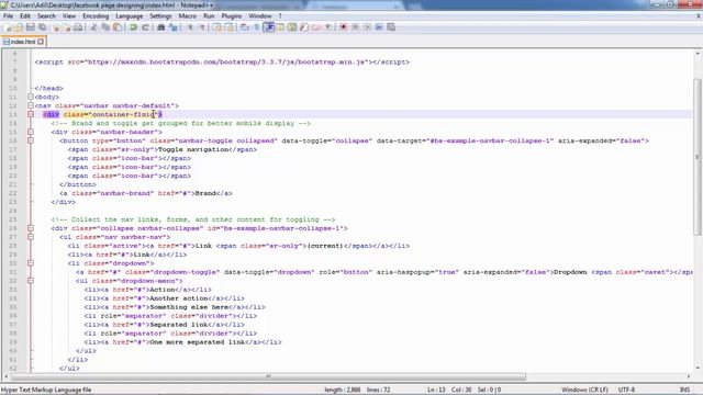 how to create facebook page using Bootstrap,Html 5 and css3-Header #2 смотреть онлайн