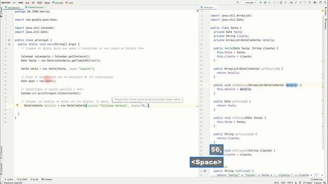 Crear cadenas en formato Json a partir de objetos de Java (parte 2) смотреть онлайн