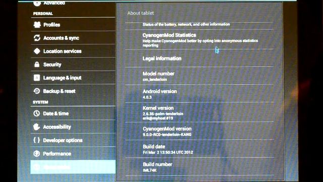 HP Touchpad CM9 a2 Mouse Lag