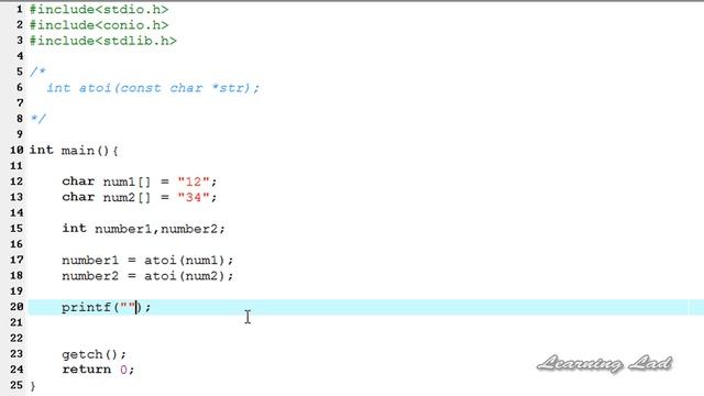 atoi Function in C Programming Language Video Tutorial смотреть онлайн