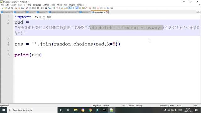 Random Password Generator Program | Python | Hindi смотреть онлайн