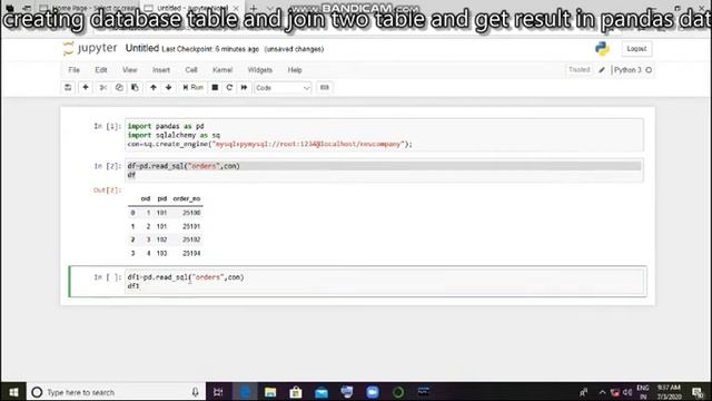 Reading writing Data from sql Database to PANDAS part-2..(import data from database to dataframe) смотреть онлайн