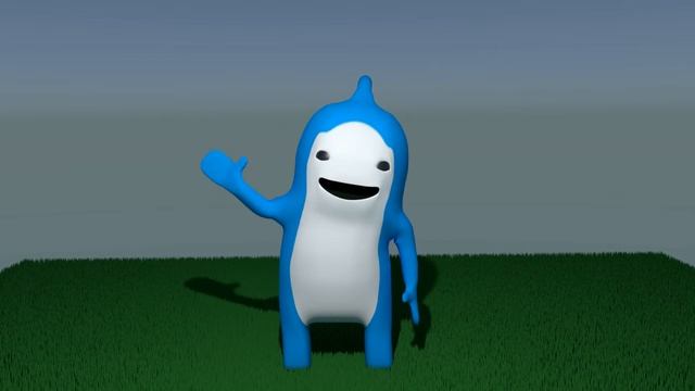 Lil' Blue Buddy waving at you! смотреть онлайн