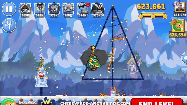 Angry Birds Friends Season's Slingings Tournament 1178 Level 2 Power-UP Walkthrough смотреть онлайн