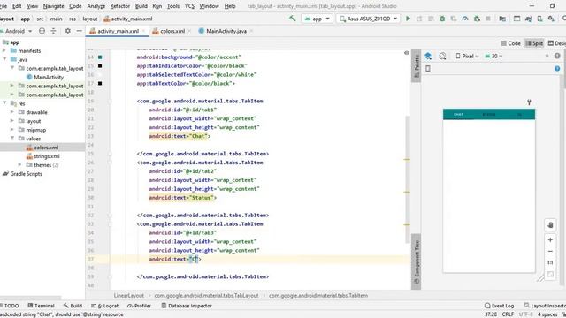 Tab layout tutorial part 1| Tab layout XML in urdu/hindi| How to design tab layout in android studi смотреть онлайн