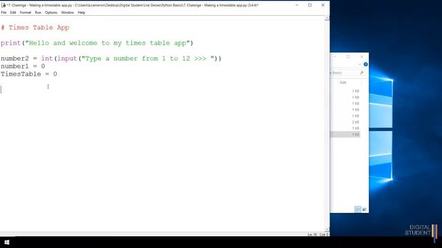 7. Making a times Table Programme | Python 3 Basics Series- Digital Student Online School смотреть онлайн