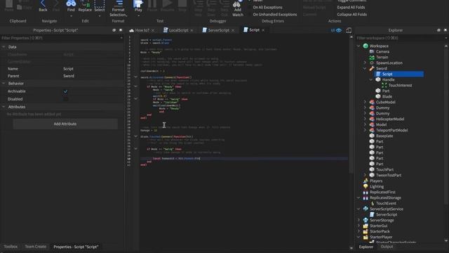 Roblox Studio: Scripting a sword! смотреть онлайн