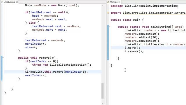 LinkedList - java 구현 14 : Iterator remove смотреть онлайн
