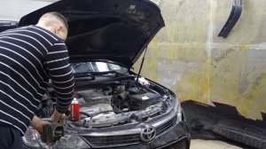#2\Toyota Camry 55\Чистка Дроселя за 5 минут...2015г\110000км