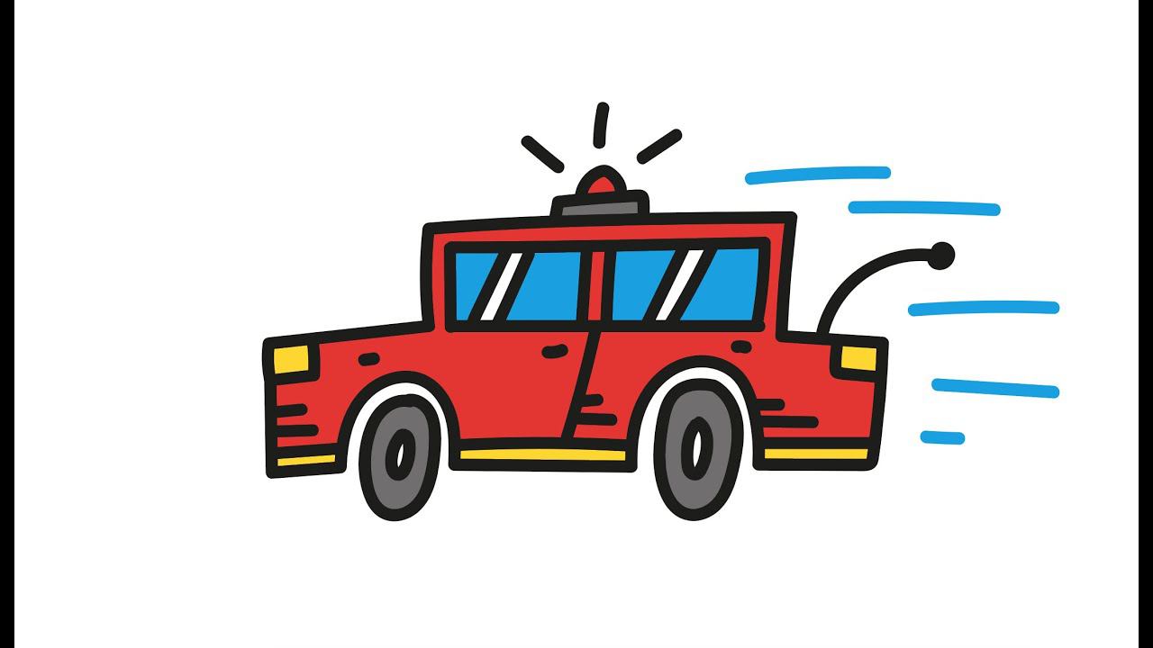 Раскраска Машинка / Как просто нарисовать машинку / Рисуем простую машину / Краски раскраски