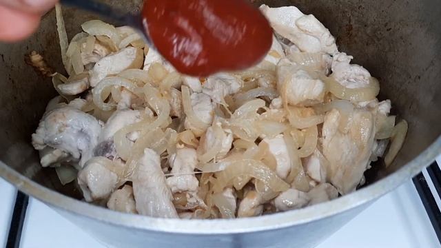Куриная грудка в луковом соусе!!Быстрый ужин за 30 минут!!! смотреть онлайн