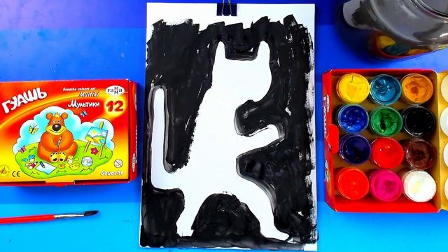 Рисуем КАРАТЕ Кошку красками гуашь смотреть онлайн