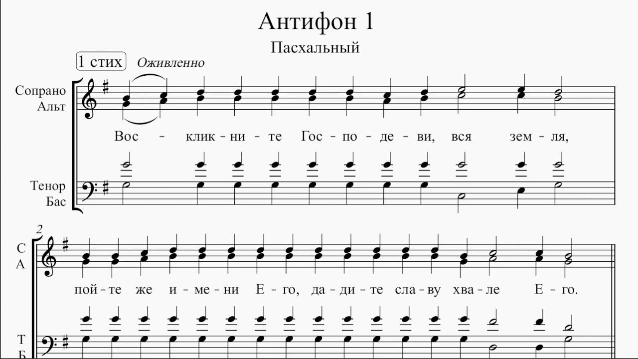 Антифоны 1 и 2 (Пасхальные)