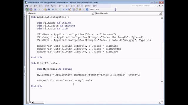 Excel VBA Introduction Part 11.2 - Application.InputBox смотреть онлайн
