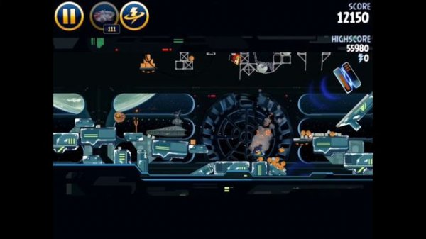 Angry Birds Star Wars 6-30 Death Star 2 Drop Palpatine - 3 Star