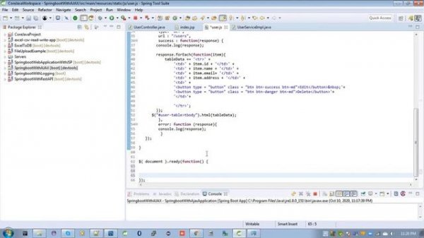 Display database value into HTML table using jquery ajax call
