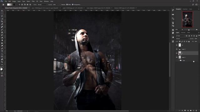Make a Movie Poster "Power" With Texture Background In Photoshop смотреть онлайн