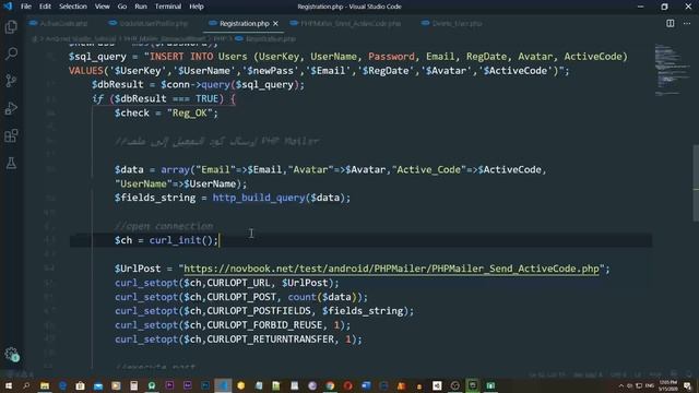 إرسال رمز تفعيل الحساب بالبريد الالكتروني Android Studio الدرس الثاني смотреть онлайн
