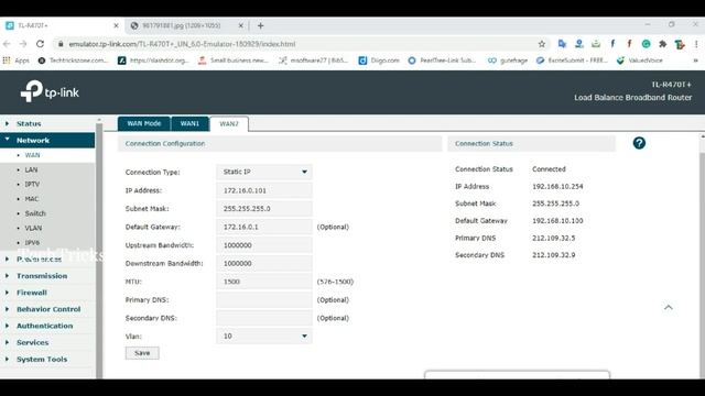 TP Link TL R470T+ Dual WAN Load Balancer Router configuration First time смотреть онлайн