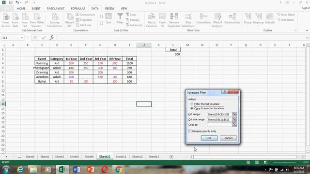 advanced filter another worksheet error смотреть онлайн