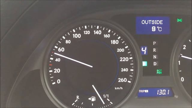 Lexus IS250 Acceleration 0-100 2.5 V6