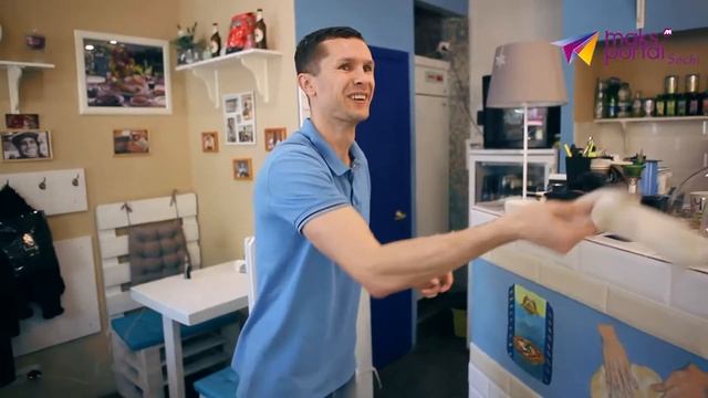 Пицца-акробатика. Вращение одной рукой смотреть онлайн