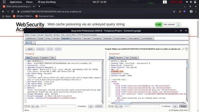 Web cache poisoning via an unkeyed query string (Video Solution) | 2020 смотреть онлайн