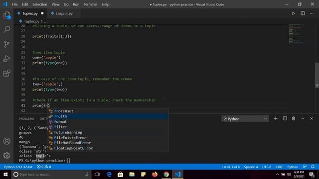 Tuples in Python | Slicing, Iterating, Lists vs Tuples, Nested Tuples, Tuple Methods, Program смотреть онлайн