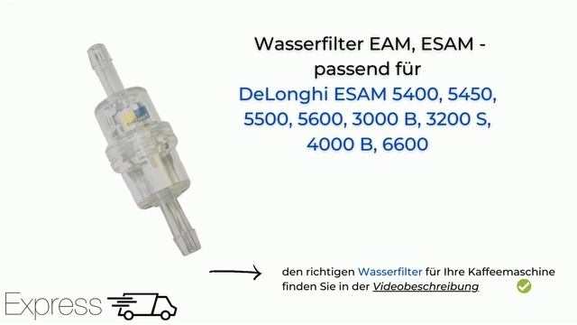 Delonghi Wasserfilter (Pumpe) wechseln, ESAM 5400, 5450, 5500, 5600, 3000B, 4000B, 6600 Ersatzteil смотреть онлайн