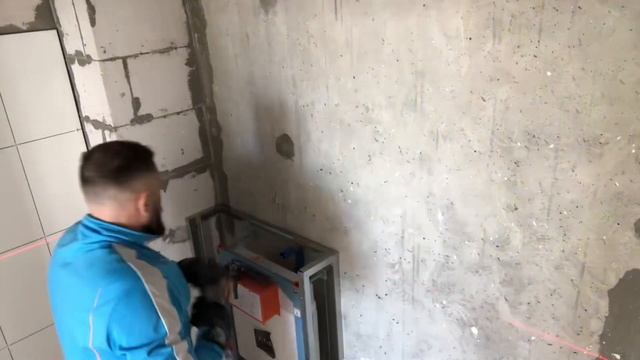 Монтаж коробов из гипсокартона на инсталляцию. смотреть онлайн