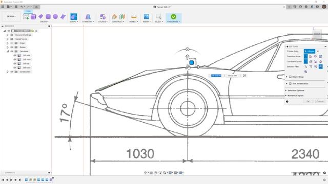 How To Model A Car - Ferrari 308 With Fusion 360 Forms - Part 1 #Fusion360 #CarModeling