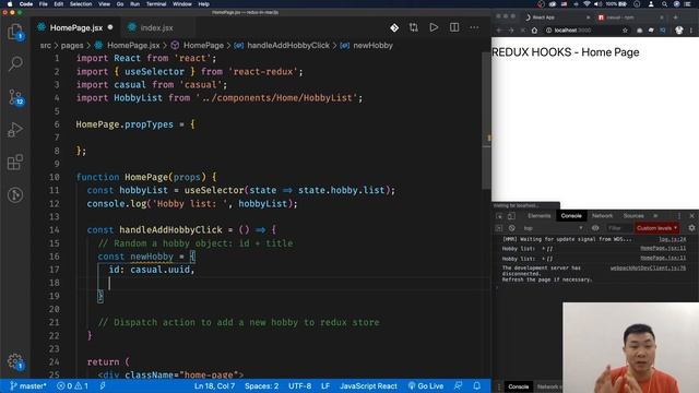 Redux tutorial: 04 - useSelector() vs useDispatch() hooks ? смотреть онлайн