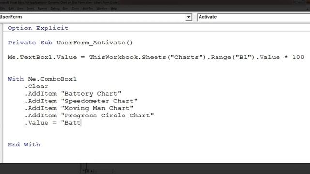 VBA: Dynamic Charts in User Form смотреть онлайн