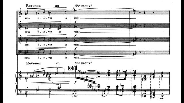 Florent Schmitt - Le Chant de la Nuit for Choir and Piano, Op. 120 (1949) [Score-Video] смотреть онлайн