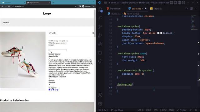 Crea una página de Producto con HTML y CSS desde cero | Práctica para principiantes смотреть онлайн