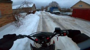 Покатушки ушатался на питбайке Irbis ttr 125 Зимой! #1