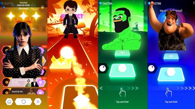 WEDNESDAY ? HARRY POTTER ? GIGACHAD ? THE CROODS : TILES HOP GAMES смотреть онлайн