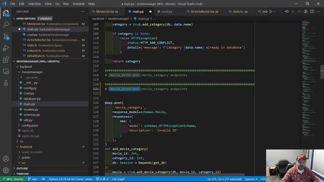 Movie Manager App - Full Stack Web Development 16 - Movie Actors Selection Backend Integration смотреть онлайн