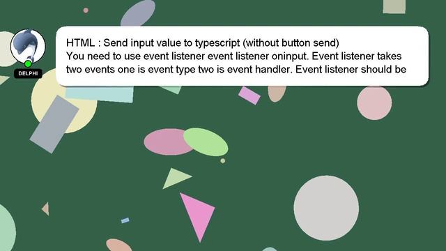 HTML : Send input value to typescript (without button send) смотреть онлайн