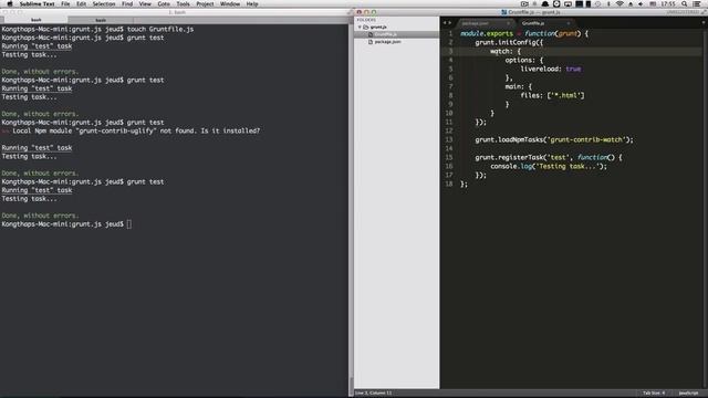 Grunt - ติดตั้ง และ เริ่มต้นใช้งาน Grunt смотреть онлайн