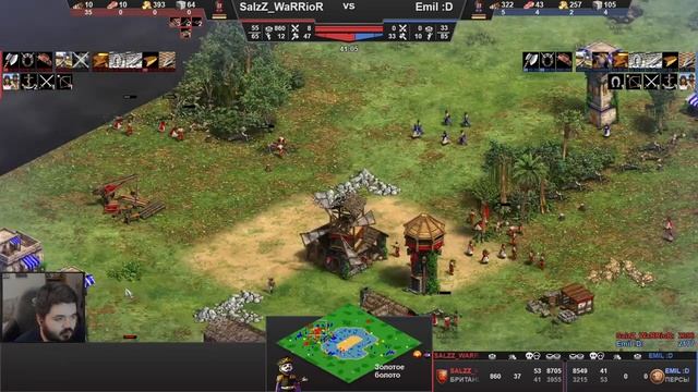 Топ-4 игрок России ПОСЕДЕЛ после этого матча! Стратегия Age of Empires 2 смотреть онлайн