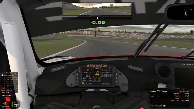iRacing | Nurburgring GP Porsche 911 GT3 R Hotlap (1:52.792) смотреть онлайн