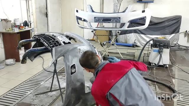 пошаговое шпатлевание спаянного бампера/шпатлевка HB BODY 222 смотреть онлайн