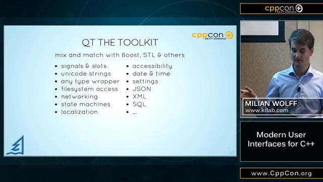 CppCon 2015: Milian Wolff "Modern User Interfaces for C++” смотреть онлайн