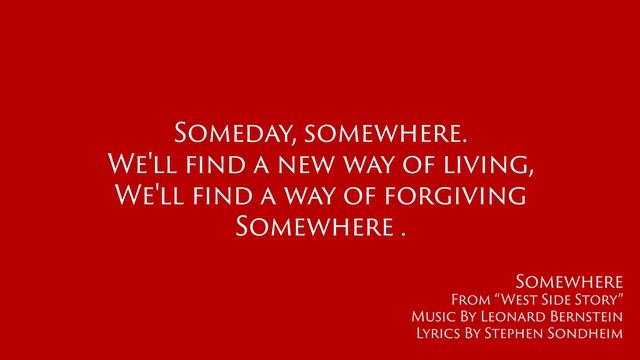 SOMEWHERE from WEST SIDE STORY - Piano Accompaniment in Eb Major - Karaoke with Lyrics Onscreen смотреть онлайн